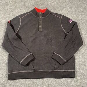 New York Giants Tommy Bahama Snap Pullover Sweater Mens XL Stretch Fabric